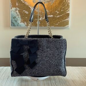 Kate Spade Kenny tweed satchel/shoulder bag EUC